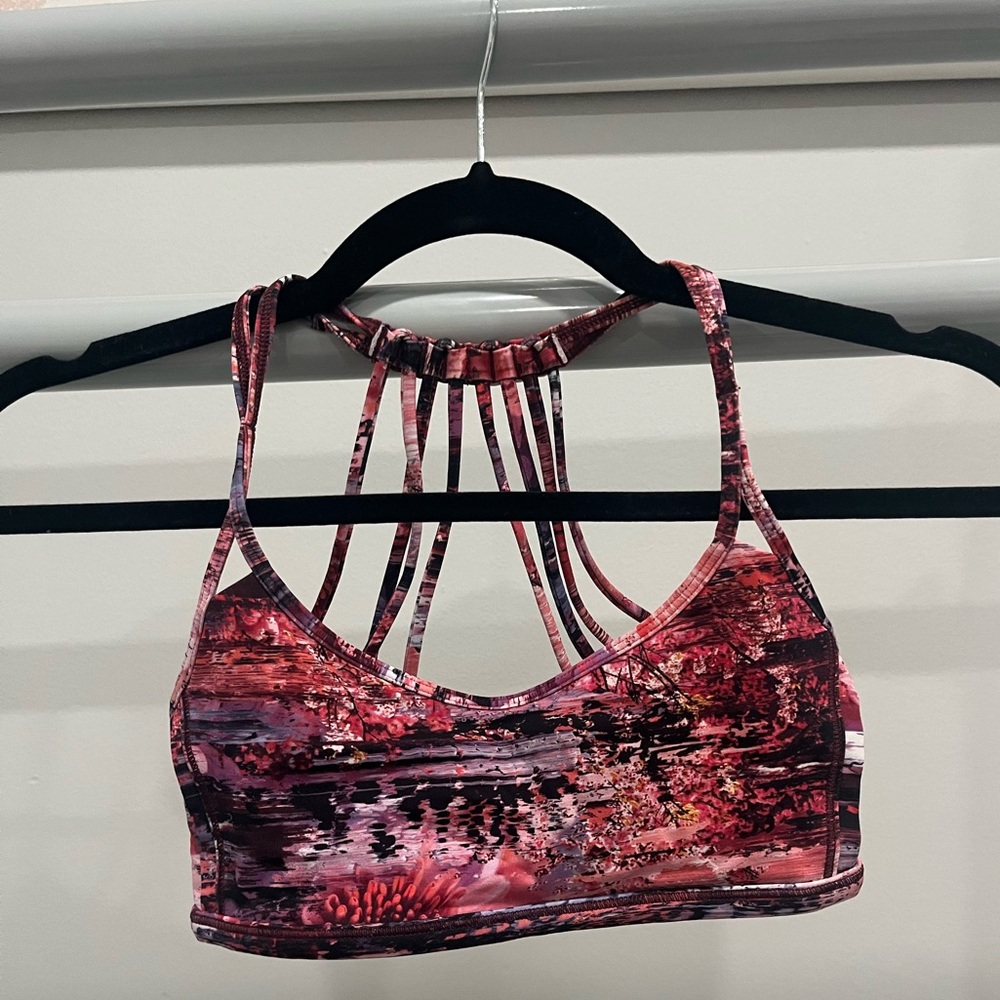 Red multicolored LULULEMON bra